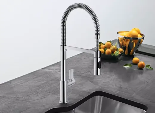 FRANKE Kchenarmatur Fox Pro Einhebelmischer Chrom mit Pendelbrause umstellbar 360 schwenkbarer Auslauf