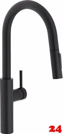 FRANKE Kchenarmatur Pescara Slide in Einhebelmischer Black Matt mit Zugauslauf und Brausefunktion 180 schwenkbarer Auslauf