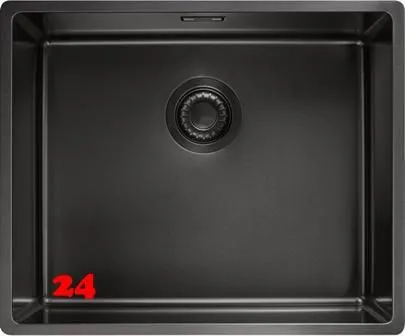 FRANKE Design K�chensp�le Mythos Masterpiece BXM 210/110-50 Edelstahlsp�le Anthracite F-INOX 3 in 1 Siebkorb als Druckknopfventil