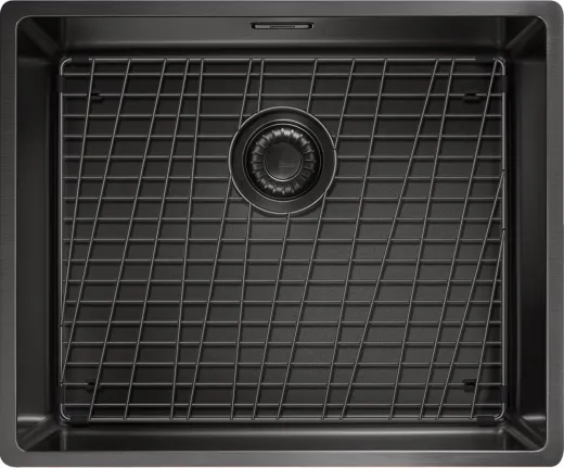 FRANKE Design K�chensp�le Mythos Masterpiece BXM 210/110-50 Edelstahlsp�le Anthracite F-INOX 3 in 1 Siebkorb als Druckknopfventil