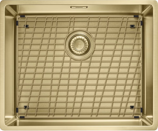 FRANKE Design Kchensple Mythos Masterpiece BXM 210/110-50 Edelstahlsple Gold F-INOX 3 in 1 Siebkorb als Stopfenventil