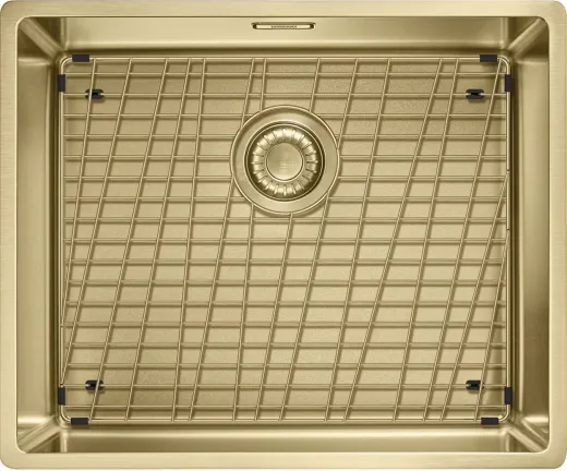 FRANKE Design K�chensp�le Mythos Masterpiece BXM 210/110-50 Edelstahlsp�le Gold F-INOX 3 in 1 Siebkorb als Stopfenventil