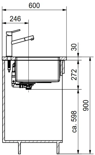 FRANKE Design K�chensp�le Mythos Masterpiece BXM 210/110-50 Edelstahlsp�le Copper F-INOX 3 in 1 Siebkorb als Druckknopfventil