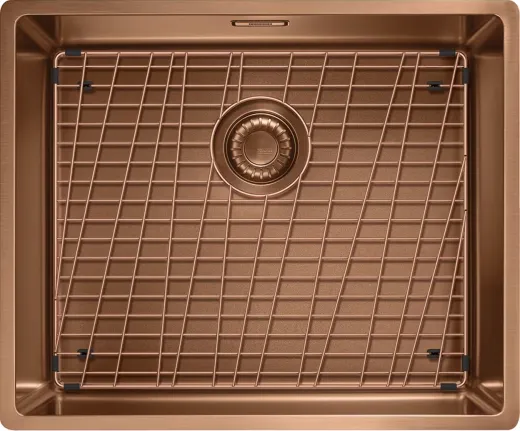 FRANKE Design K�chensp�le Mythos Masterpiece BXM 210/110-50 Edelstahlsp�le Copper F-INOX 3 in 1 Siebkorb als Druckknopfventil