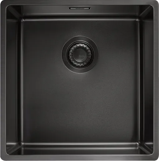 FRANKE Design K�chensp�le Mythos Masterpiece BXM 210/110-40 Edelstahlsp�le Anthracite F-INOX 3 in 1 Siebkorb als Stopfenventil
