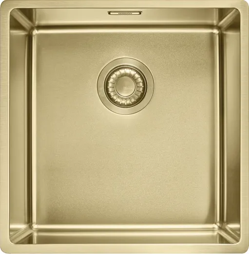 FRANKE Design K�chensp�le Mythos Masterpiece BXM 210/110-40 Edelstahlsp�le Gold F-INOX 3 in 1 Siebkorb als Stopfenventil