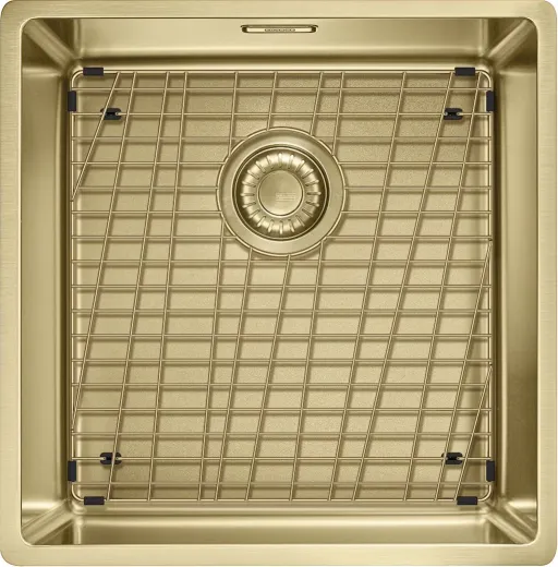FRANKE Design K�chensp�le Mythos Masterpiece BXM 210/110-40 Edelstahlsp�le Gold F-INOX 3 in 1 Siebkorb als Stopfenventil