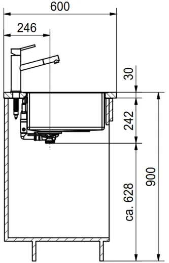 FRANKE Design K�chensp�le Mythos Masterpiece BXM 210/110-40 Edelstahlsp�le Copper F-INOX 3 in 1 Siebkorb als Druckknopfventil