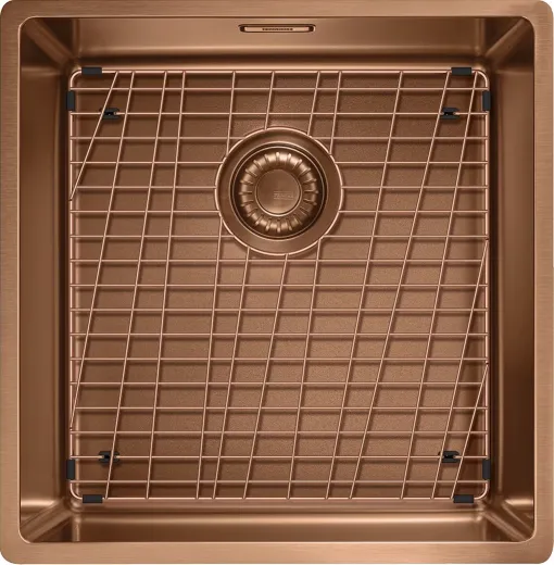 FRANKE Design K�chensp�le Mythos Masterpiece BXM 210/110-40 Edelstahlsp�le Copper F-INOX 3 in 1 Siebkorb als Druckknopfventil