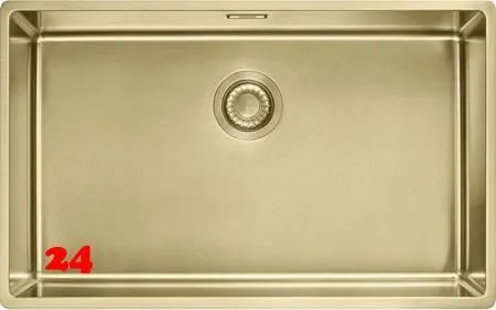 FRANKE Design K�chensp�le Mythos Masterpiece BXM 210/110-68 Edelstahlsp�le Gold F-INOX 3 in 1 Siebkorb als Stopfenventil