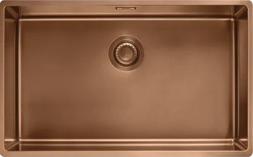 FRANKE Design K�chensp�le Mythos Masterpiece BXM 210/110-68 Edelstahlsp�le Copper F-INOX 3 in 1 Siebkorb als Stopfenventil
