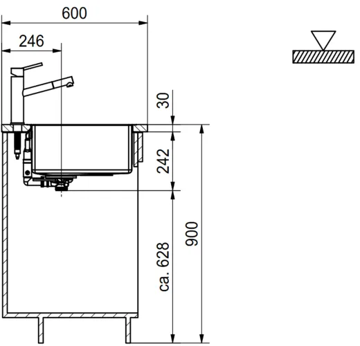 FRANKE Design K�chensp�le Mythos Masterpiece BXM 210/110-68 Edelstahlsp�le Copper F-INOX 3 in 1 Siebkorb als Druckknopfventil