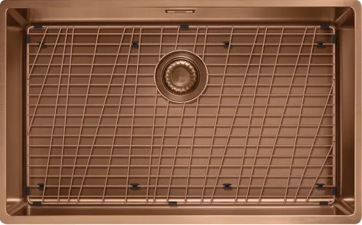 FRANKE Design K�chensp�le Mythos Masterpiece BXM 210/110-68 Edelstahlsp�le Copper F-INOX 3 in 1 Siebkorb als Druckknopfventil