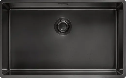 FRANKE Design K�chensp�le Mythos Masterpiece Premium BXM 210/110-68 Edelstahlsp�le Anthracite F-INOX 3 in 1 Siebkorb als Druckknopfventil
