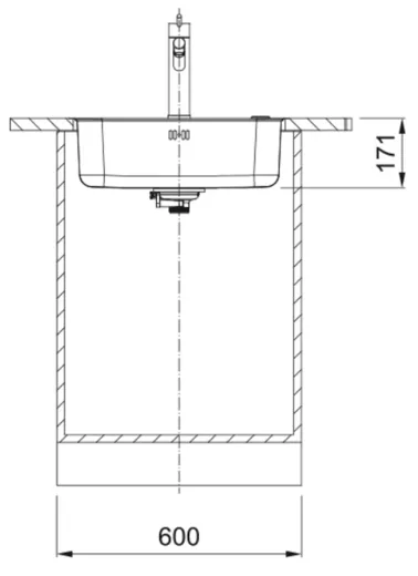FRANKE Kchensple Smart SRX 210-50 Edelstahlsple Slimtop / Flchenbndig mit Siebkorb als Stopfenventil