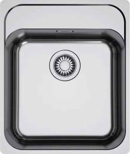 FRANKE Kchensple Smart SRX 210-40 A Edelstahlsple Slimtop / Flchenbndig mit Hahnlochbank und Siebkorb als Stopfenventil