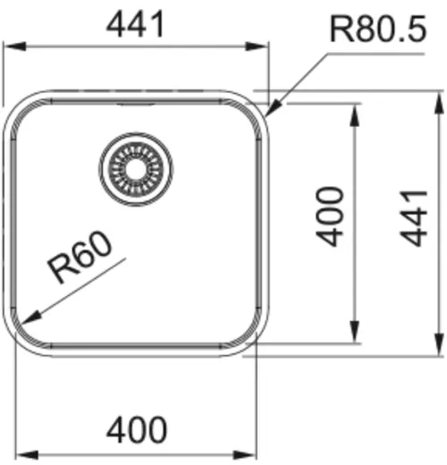FRANKE Kchensple Smart SRX 210-40 Edelstahlsple Slimtop / Flchenbndig mit Siebkorb als Drehknopfventil