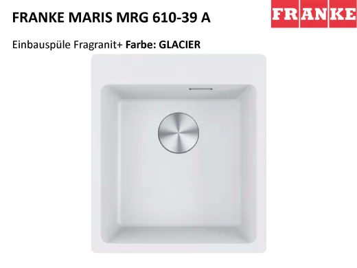 FRANKE Kchensple Maris MRG 610-39 A HLB Fragranit+ Granitsple / Einbausple mit Siebkorb als Stopfenventil