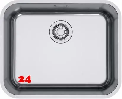 FRANKE Kchensple Smart SRX 110-50 Unterbausple (Montage unter die Arbeitsplatte) mit Siebkorb als Stopfenventil