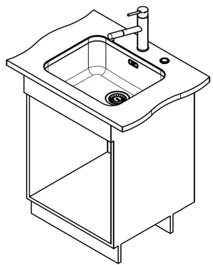 FRANKE Kchensple Smart SRX 110-50 Unterbausple (Montage unter die Arbeitsplatte) mit Siebkorb als Stopfenventil