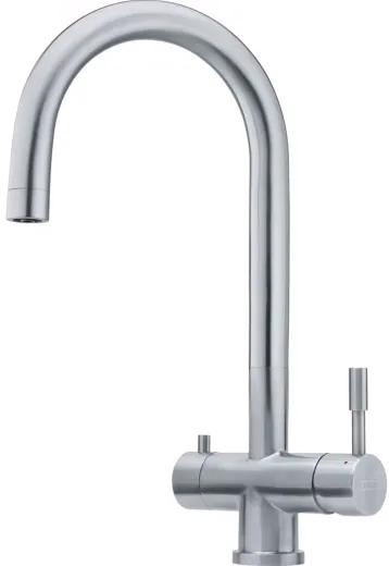 FRANKE Eos Clear Water J Set 3-Wege Kchenarmatur Festauslauf Edelstahl massiv mit Trinkwasserfiltersystem
