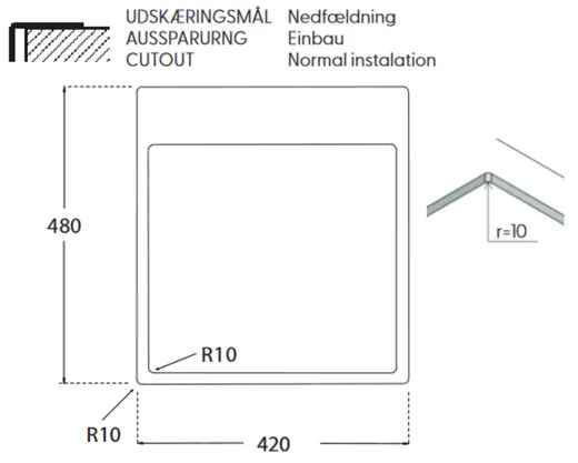 BERNUS Kchensple Cubus 441 SOFT Edelstahlsple Flachrand / Flchenbndig mit Hahnlochbank und Siebkorb als Drehknopfventil