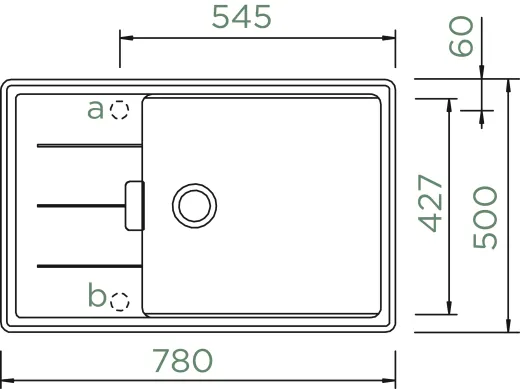 SCHOCK Kchensple Tia D-100LS Cristadur Nano-Granitsple / Einbausple mit Drehexcenter