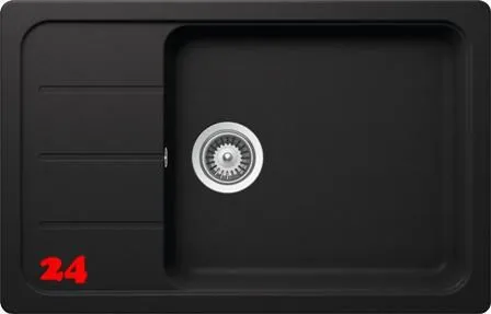 SCHOCK Kchensple Formhaus D-100LS Cristalite Granitsple / Einbausple Basic Line mit Drehexcenter