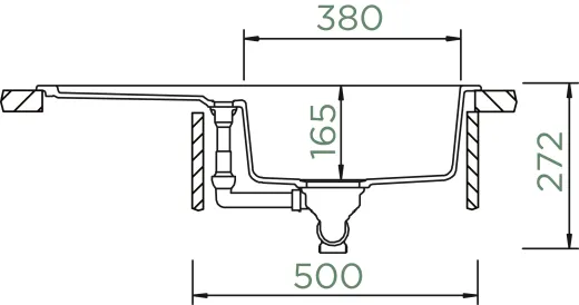 SCHOCK Kchensple Lima D-100S Cristalite Granitsple / Einbausple Basic Line mit Drehexcenter