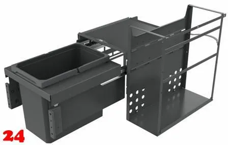 NABER Cox Base Q 360 S/400-1 Einbau-Abfallsammler ohne Trennung zur Stauraumorganisation QUOOKER PRO3 & CUBE