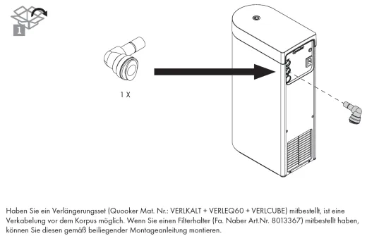 NABER Cox Base Q 360 S/400-1 Einbau-Abfallsammler ohne Trennung zur Stauraumorganisation QUOOKER PRO3 & CUBE