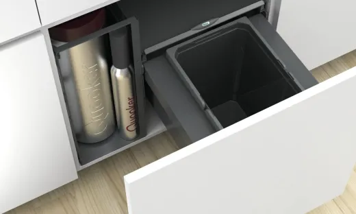 NABER Cox Base Q 360 S/400-1 Einbau-Abfallsammler ohne Trennung zur Stauraumorganisation QUOOKER PRO3 & CUBE