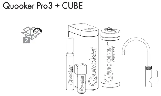NABER Cox Base Q 360 S/400-2 Einbau-Abfallsammler 2-fach Trennung zur Stauraumorganisation QUOOKER PRO3 & CUBE