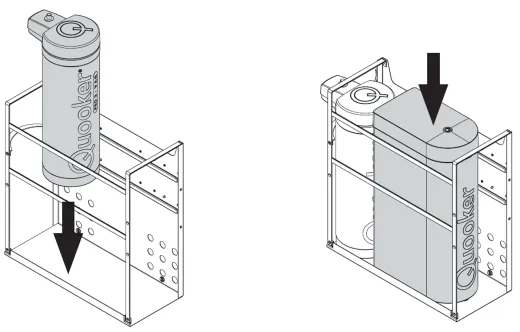 NABER Cox Base Q 360 S/400-2 Einbau-Abfallsammler 2-fach Trennung zur Stauraumorganisation QUOOKER PRO3 & CUBE