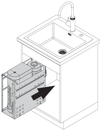 NABER Cox Base Q 360 S/400-2 Einbau-Abfallsammler 2-fach Trennung zur Stauraumorganisation QUOOKER PRO3 & CUBE