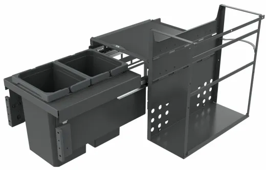 NABER Cox Base Q 360 S/400-2 Einbau-Abfallsammler 2-fach Trennung zur Stauraumorganisation QUOOKER PRO3 & CUBE