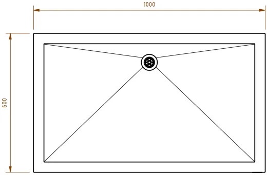 DREILICH Arbeits-/ Mehrzweckbecken 424K-1000 wandhngend gekantetes und geschweites Becken Lnge 1000mm (3504180005)