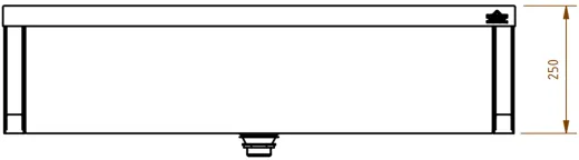 DREILICH Arbeits-/ Mehrzweckbecken 424K-1000 wandhngend gekantetes und geschweites Becken Lnge 1000mm (3504180005)