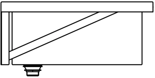 DREILICH Arbeits-/ Mehrzweckbecken 424K-1000 wandhngend gekantetes und geschweites Becken Lnge 1000mm (3504180005)