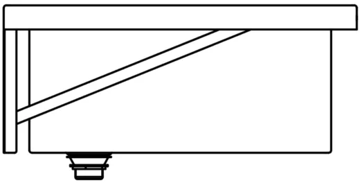 DREILICH Arbeits-/ Mehrzweckbecken 424K-1200 wandhngend gekantetes und geschweites Becken Lnge 1200mm (3504180006)