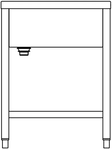 DREILICH Arbeits-/ Mehrzweckbecken 424U-1200 mit Untergestell gekantetes und geschweites Becken Lnge 1200mm (3504180018)