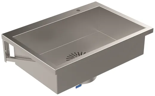 DREILICH Arbeits-/ Mehrzweckbecken 424KSH-1000 wandhngend als Werkraum-/ Schlammfangbecken mit Hahnlochbank Becken Lnge 1000mm (3504180090)