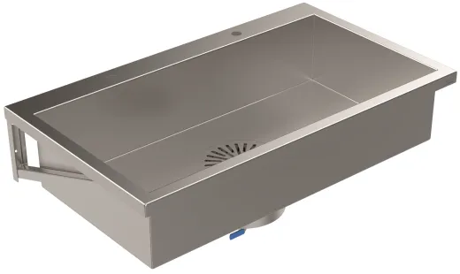 DREILICH Arbeits-/ Mehrzweckbecken 424KSH-1200 wandhngend als Werkraum-/ Schlammfangbecken mit Hahnlochbank Becken Lnge 1200mm (3504180091)