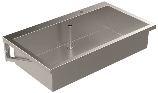 DREILICH Arbeits-/ Mehrzweckbecken 424KH-1200 mit Hahnlochbank wandhngend gekantetes und geschweites Becken Lnge 1200mm (3504180083)