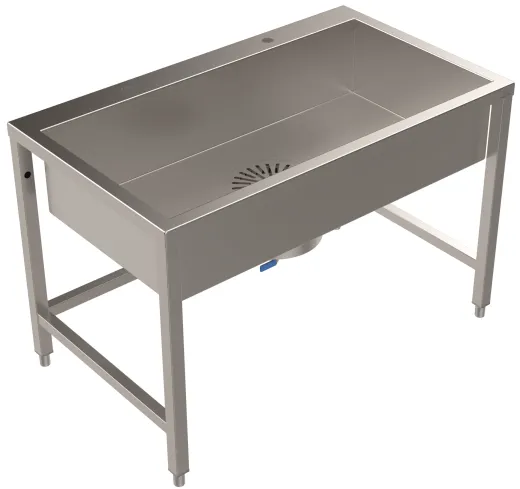 DREILICH Arbeits-/ Mehrzweckbecken 424USH-1200 Schlammfangbecken mit Untergestell und Hahnlochbank Lnge 1200mm (3504180095)