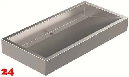 DREILICH Waschrinne 510-1200 mit Schrze wandhngend gekantete und geschweite Konstruktion Lnge 1200mm (3502180098)