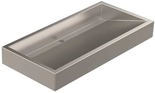 DREILICH Waschrinne 510-1200 mit Schrze wandhngend gekantete und geschweite Konstruktion Lnge 1200mm (3502180098)