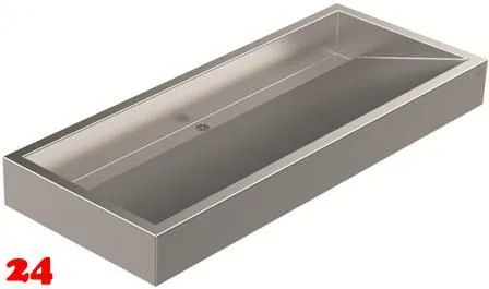 DREILICH Waschrinne 510-1400 mit Schrze wandhngend gekantete und geschweite Konstruktion Lnge 1400mm (3502180132)