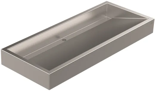 DREILICH Waschrinne 510-1400 mit Schrze wandhngend gekantete und geschweite Konstruktion Lnge 1400mm (3502180132)