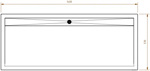DREILICH Waschrinne 510-1400 mit Schrze wandhngend gekantete und geschweite Konstruktion Lnge 1400mm (3502180132)